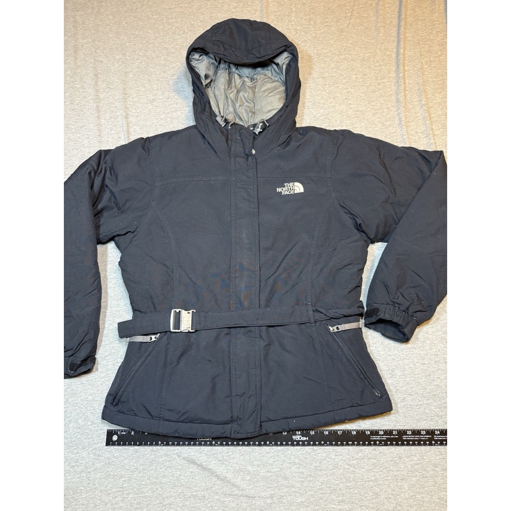 The North Face Puffer Jacket Parka Womens Small Black Goose Down Hooded